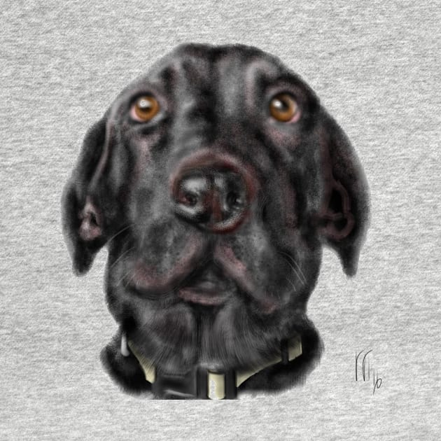 A Very Serious Black Labrador Retriever by LITDigitalArt